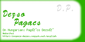 dezso pagacs business card